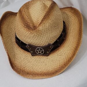 Milani Unisex Tan Paper Straw Cowboy Hat